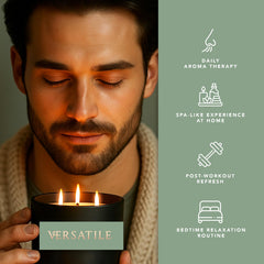 Pecksniff's Black Tall Bamboo Vetiver candle with silicone dust cover preserves scent