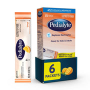 Pedialyte electrolyte powder pouch front view for quick hydration