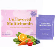 Peehss Vitamin Powder unflavored stick packs ready for daily nutrition