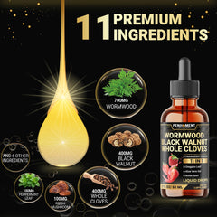 Close-up of Penhoment 11in1 ingredients blend highlighting natural herbs.