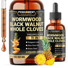 Penhoment 11in1 wormwood liquid drops bottle with pineapple flavor for daily wellness.