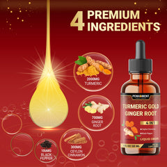 Penhoment cinnamon sticks accompany turmeric to indicate premium wellness blend.