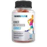 PEREGRUNE Runner Multivitamin Gummies bottle full view supporting daily energy for runners