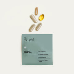 Perelel Mom Multi Pack omega DHA capsule view for brain and heart support.
