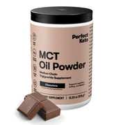 Perfect Keto 7g MCT Oil Powder packaging with scoop for easy use