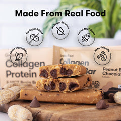 Perfect Keto Collagen Bar ingredients highlight grass-fed collagen and MCT oil.