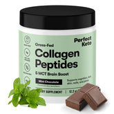 Perfect Keto Collagen Mint Chocolate tub, ideal for keto shakes