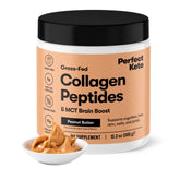 Perfect Keto Collagen Peptides bottle highlighting grass-fed protein for daily wellness.