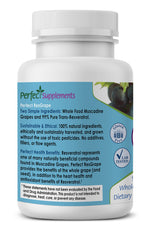 Perfect ResGrape label detail highlights organic gluten-free non-GMO attributes