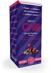 Perk Chill Chocolate Raspberry drink mix pack shows gluten-free protein options for on-the-go nutrition
