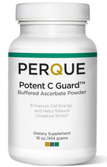PERQUE Potent C Guard powder dissolves smoothly in water for quick daily antioxidant support.