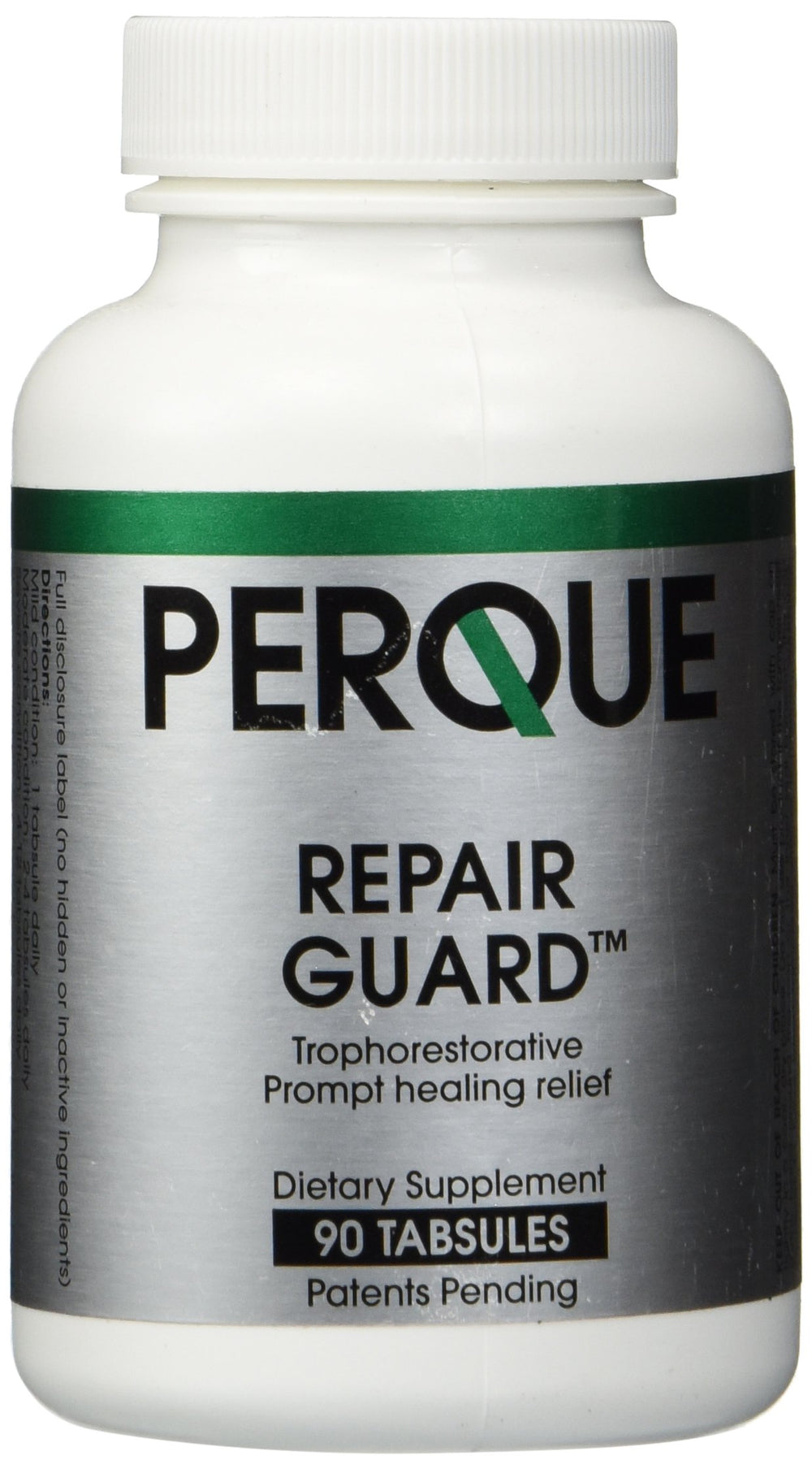 Perque Repair Guard bottle showing the supplement for cellular repair support