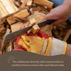 Oxhala forest sustainability detail highlights ethical sourcing.