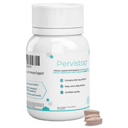 Pervistop bottle front view showing clean design for daily immune support.