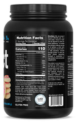 PEScience Select Protein scoop in glass for a quick protein shake.