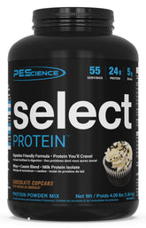 PEScience Select Protein Powder Frosted Chocolate Cupcake bottle for a high-protein shake