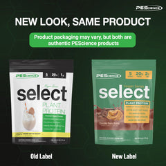 PEScience Select Vegan Protein scoop with powder for precise post-workout measuring.