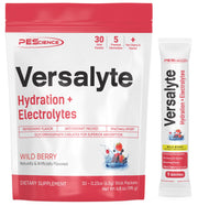 PEScience Versalyte stick-pack wild berry for convenient on-the-go hydration.