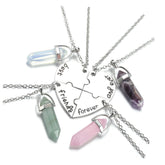 PESOENTH BFF four-piece puzzle necklace interlocks for friendship symbolism