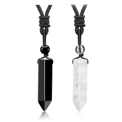 PESOENTH black obsidian necklace pendant offering protective energy for men.