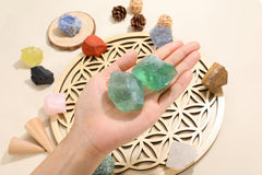 PESOENTH fluorite crystals suitable for tumbling and cabbing