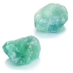 PESOENTH green fluorite crystal pair ideal for meditation and decoration