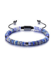 PESOENTH Lapis Lazuli bracelet with disc beads offers versatile style for daily wear