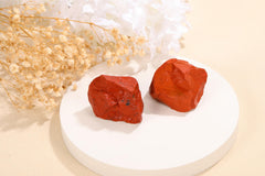 PESOENTH Red Jasper crystal in natural hues ideal for crystal grids and decor.