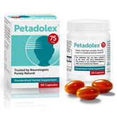 Petadolex migraine relief capsules bottle for daily use