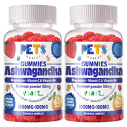 Pets Purest ashwagandha gummies bottle with berry flavor for mood support