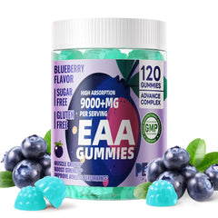 Pets Purest EAA Gummies blueberry bottle: convenient energy and recovery support.