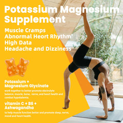 Pets Purest Potassium Magnesium Gummies serving shot shows easy daily chew for busy days