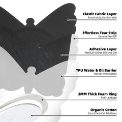 Pexihoap butterfly castor oil pack cotton pad detail with built-in absorbent layer