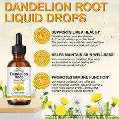 PFDGRVI Dandelion Root Drops pour showing easy, measured dosing