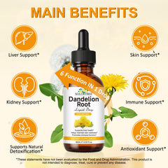 PFDGRVI Dandelion Root Drops under tongue for fast absorption