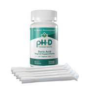 pH-D boric acid suppositories 24-count box for vaginal support