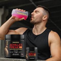 Pharmafreak Achilles Freak 300 scoop demonstrating precise serving for consistent potency