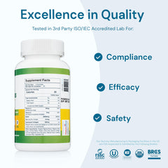 Pharmvista gummies display non-GMO and gluten-free attributes.