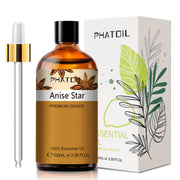 PHATOIL Anise Star essential oil bottle close-up for premium aromatherapy.