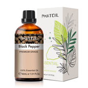 PHATOIL Black Pepper essential oil bottle closeup for premium aroma diffusion