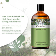 PHATOIL camphor essential oil bottle with dropper ideal for DIY blends