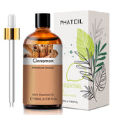 PHATOIL Cinnamon Essential Oil 100ml bottle showcases a rich aroma for diffusers.