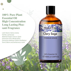 PHATOIL Clary Sage amber bottle preserves fragrance while protecting oils from light.