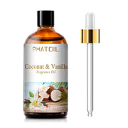 PHATOIL coconut-vanilla fragrance oil bottle with dropper for precise aroma dispensing.