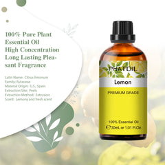 PHATOIL Lemon essential oil with built-in dropper for precise dosing.