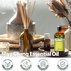 PHATOIL May Chang diffuser-ready oil for calming room diffusion.
