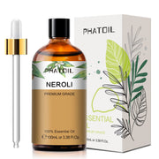 PHATOIL Neroli essential oil bottle with built-in dropper for precise usage.