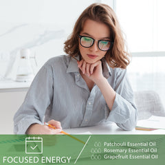 Humidifier setup using PHATOIL rosemary oil for a revitalizing room scent.