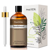 PHATOIL Sandalwood essential oil bottle 100ml for pure aroma in your diffuser.