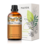 PHATOIL Sweet Orange essential oil bottle with built-in dropper for precise application.